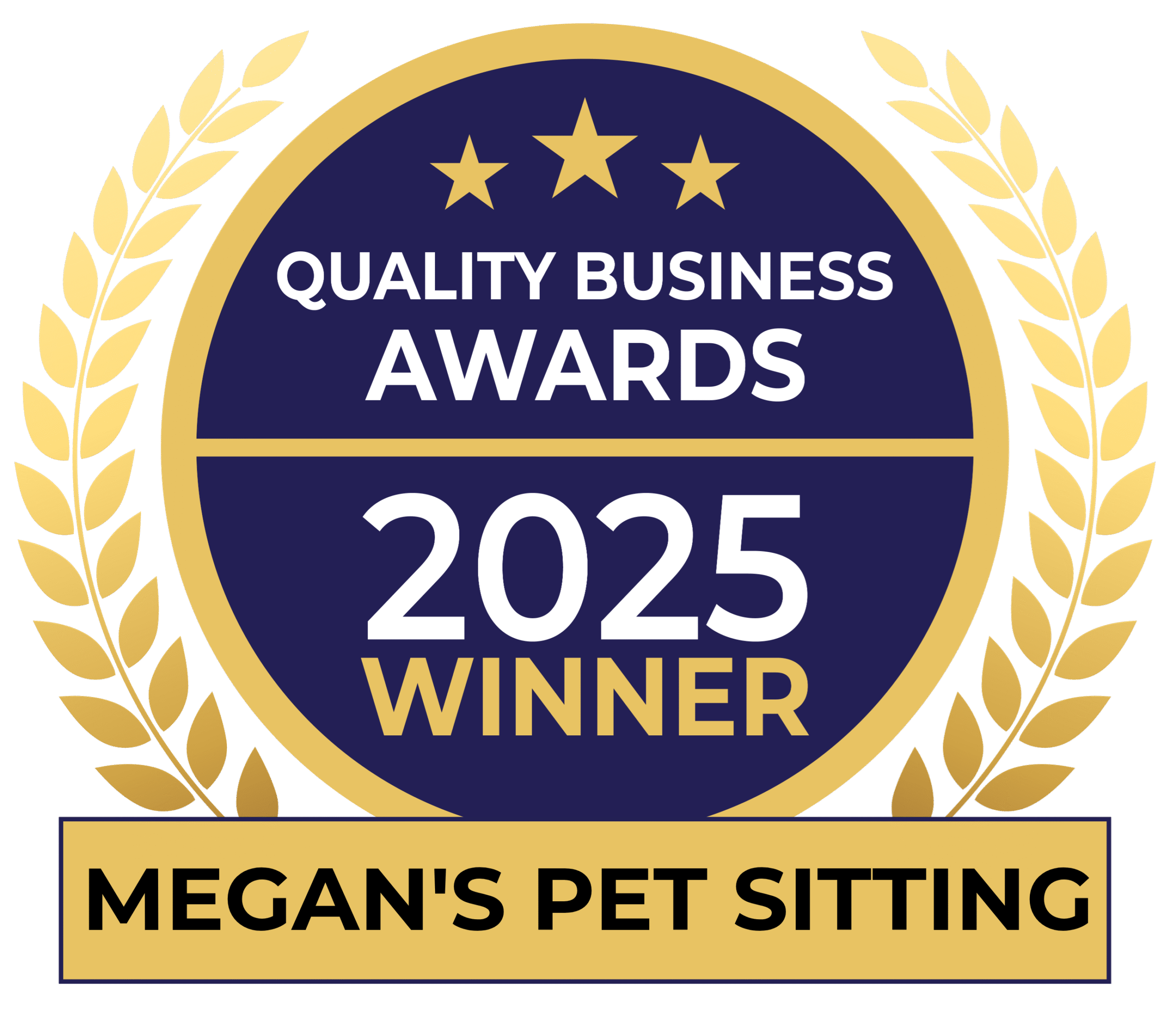 2025 Quality Business Award badge for best pet sitting in Charlottesville VA