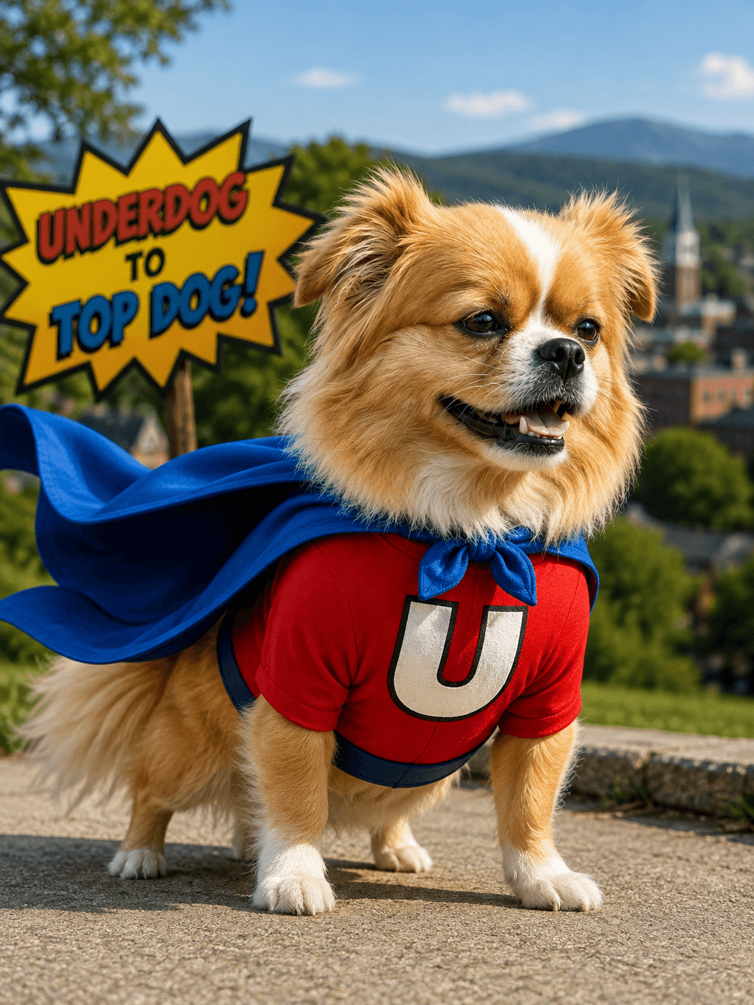 Sunny, a Charlottesville rescue dog and Megan's Pet Sitting client, finalist in People's 2026 World's Cutest Rescue Dog Contest